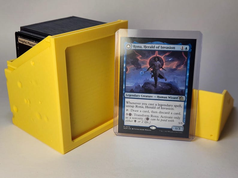 Deck Box STL 3D Printable | Cheese | Holds 100+ Sleeved Cards ...