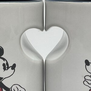 Disney Parks Interlocking Je t'aime I Love You Minnie & Mickey Mouse XOXO Mugs image 5