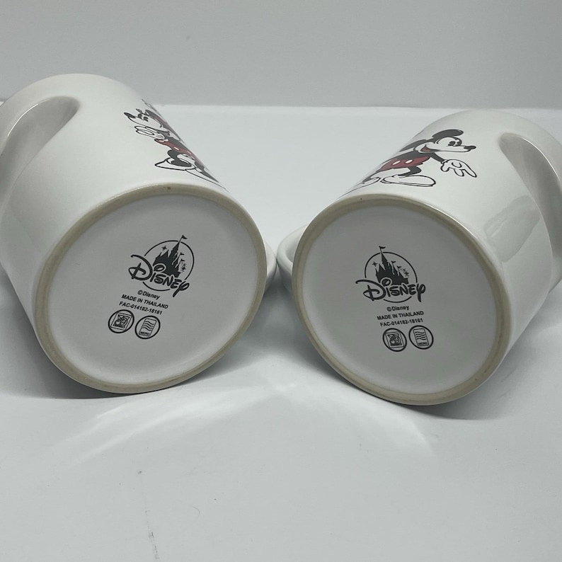 Disney Parks Interlocking Je t'aime I Love You Minnie & Mickey Mouse XOXO Mugs image 10