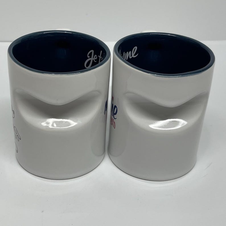 Disney Parks Interlocking Je t'aime I Love You Minnie & Mickey Mouse XOXO Mugs image 7