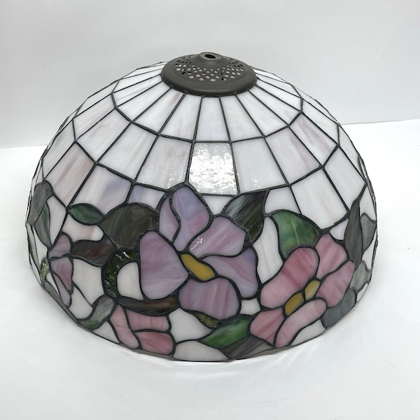 Dale Tiffany Inc. Stained Glass Ceiling Hanging Pendant Lamp Shade Floral 16"