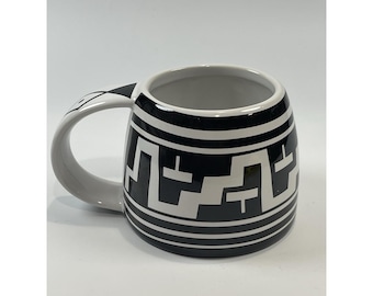The Treasure Chest Las Cruces NM  Aztec Black White Coffee Mug  No. 8  1998