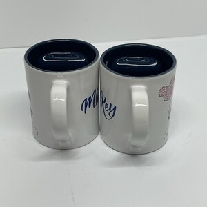 Disney Parks Interlocking Je t'aime I Love You Minnie & Mickey Mouse XOXO Mugs image 6