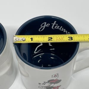 Disney Parks Interlocking Je t'aime I Love You Minnie & Mickey Mouse XOXO Mugs image 13