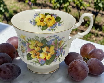 Royal Albert England Summertime Series Pansy Pattern Single Cup Replacement