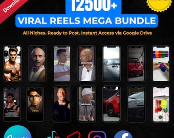 12,500+ Viral Reels Bundle: Instagram, TikTok, & YouTube Shorts Templates (MRR)