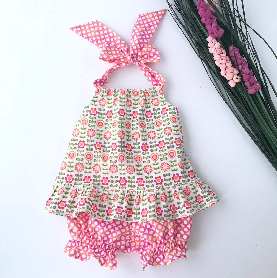 12M Baby Halter Top and Bloomers Baby Summer Halter Outfit Etsy