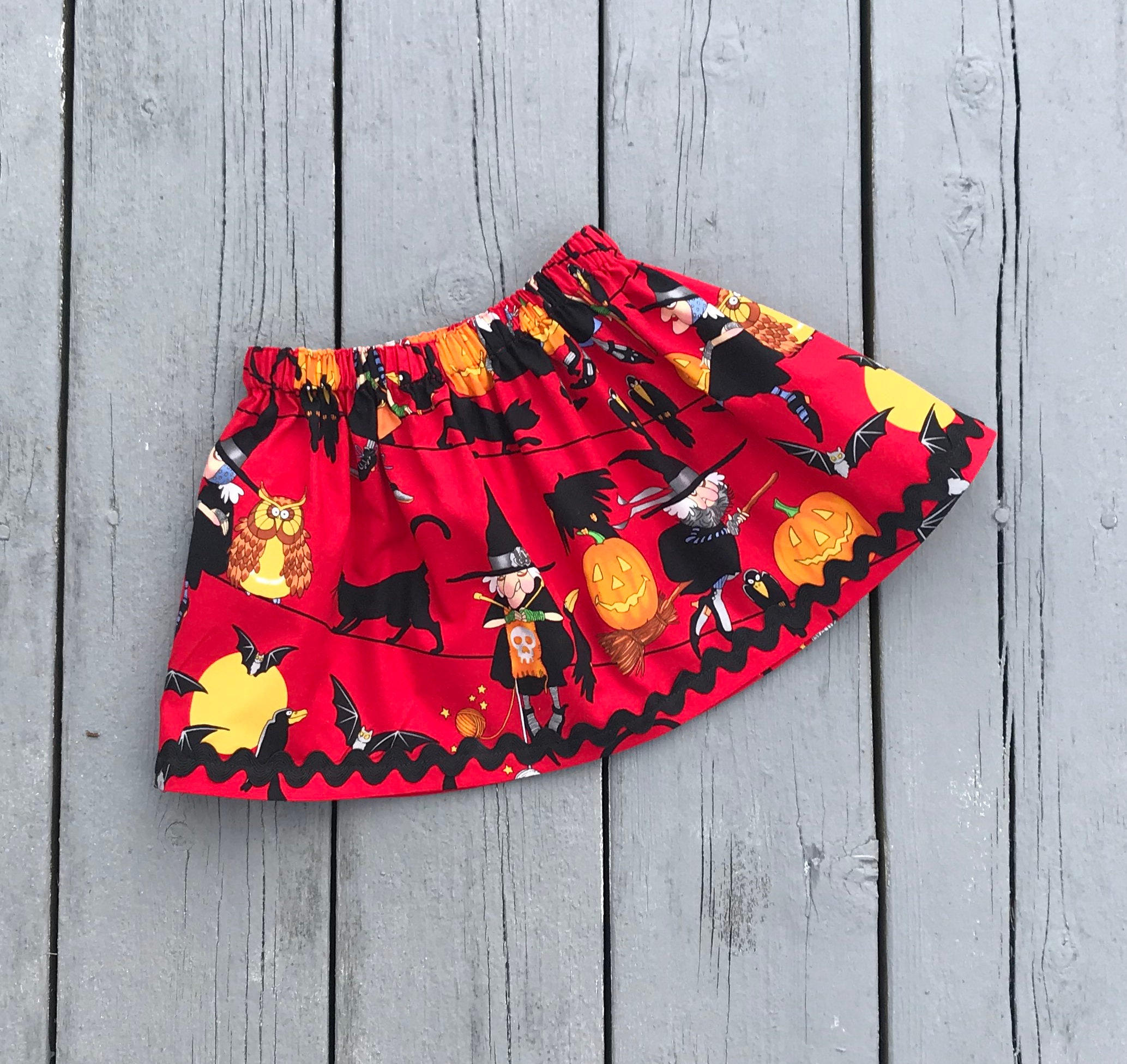 3T Girls Halloween Skirt Halloween Twirly Skirt Knee Length Etsy