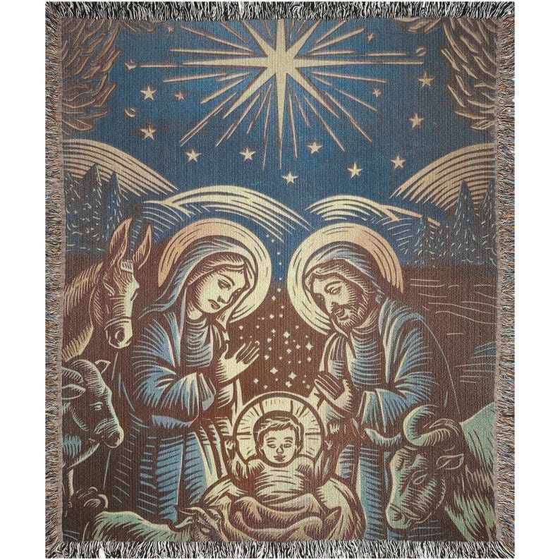 Sacred Scene Quilted Blanket NCU0TH1980