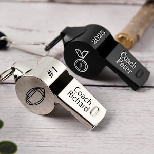 Custom Engraved Coaches Whistle,Coach Whistle Lanyard,Personalized Sport Whistle,Football Coach Gift Basketball Teacher Appreciation