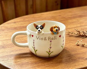 Personalized pet mug custom pet mug ceramic peekaboo mug/hidden animal coffee mug/Custom Cat and Dog Ceramic Mug/Gift For Dog Owner/dog mug