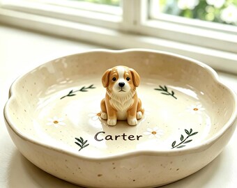 Personalized Pet Jewelry Ring Dish, Custom 3D Dog Statue Ring Dish,Gifts for Dog