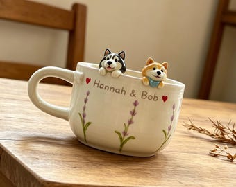 custom dog/cat mugs, Personalized pet mugs,  hidden pet mugs, gifts for dog lovers, dog mugs