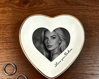 Personalised Photo Trinket Dish, Custom Jewelry Ring Dish, Trinket Tray for Best Friend, Bestie, Bridesmaid Proposal, Wedding Gift