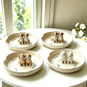 Custom Pet Sculpture Ring Dish,Personalized Dog statue Jewelry Ring Dish,Dog Anniversary Gift