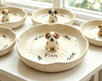 Personalized Dog Jewelry Ring Dish, Custom Pet Ring Dish, pet Anniversary Gift