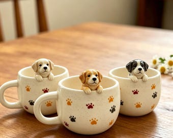 Customised pet statue mugs, personalised dog portrait mugs, gifts for pet owners,Dog Memorial