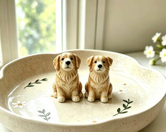 Personalized Pet Jewelry Ring Dish,Custom 3D Dog Statue Ring Dish,Gifts for Dog Lovers