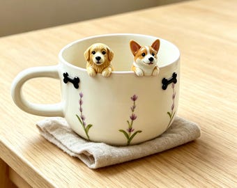 Customised pet statue mugs, personalised dog portrait mugs, gifts for pet owners,Dog Memorial