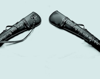 Custom Leather Rifle Scabbard with Lettering or Logo or Brand