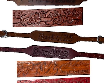 Withers Straps - custom lettering or floral designs.