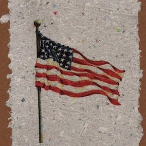 Old Glory on Handmade Paper