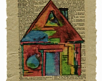 Home Sweet Home on Handmade Paper