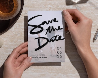 Modern & Stylish Save the Date Template | DIY Wedding Stationery | Instant Access