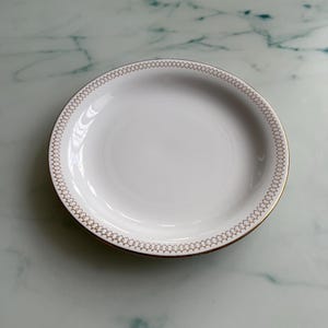 Rörstrand ARISTA Dinner Plate - Mid-Century Modern Scandinavian Tableware, Swedish Porcelain Plate, Gold Detailing