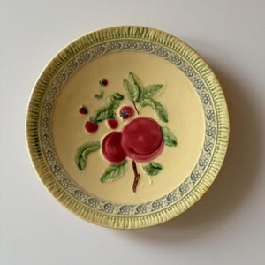 Vintage Schramberg Majolika Fruit Plate - Georg Schmider West German Pottery 1050s
