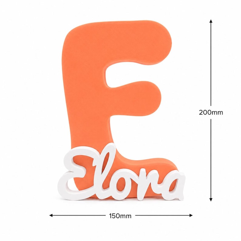 Personalised Initial & Name Sign | Custom Nursery Decor | Baby Name ...