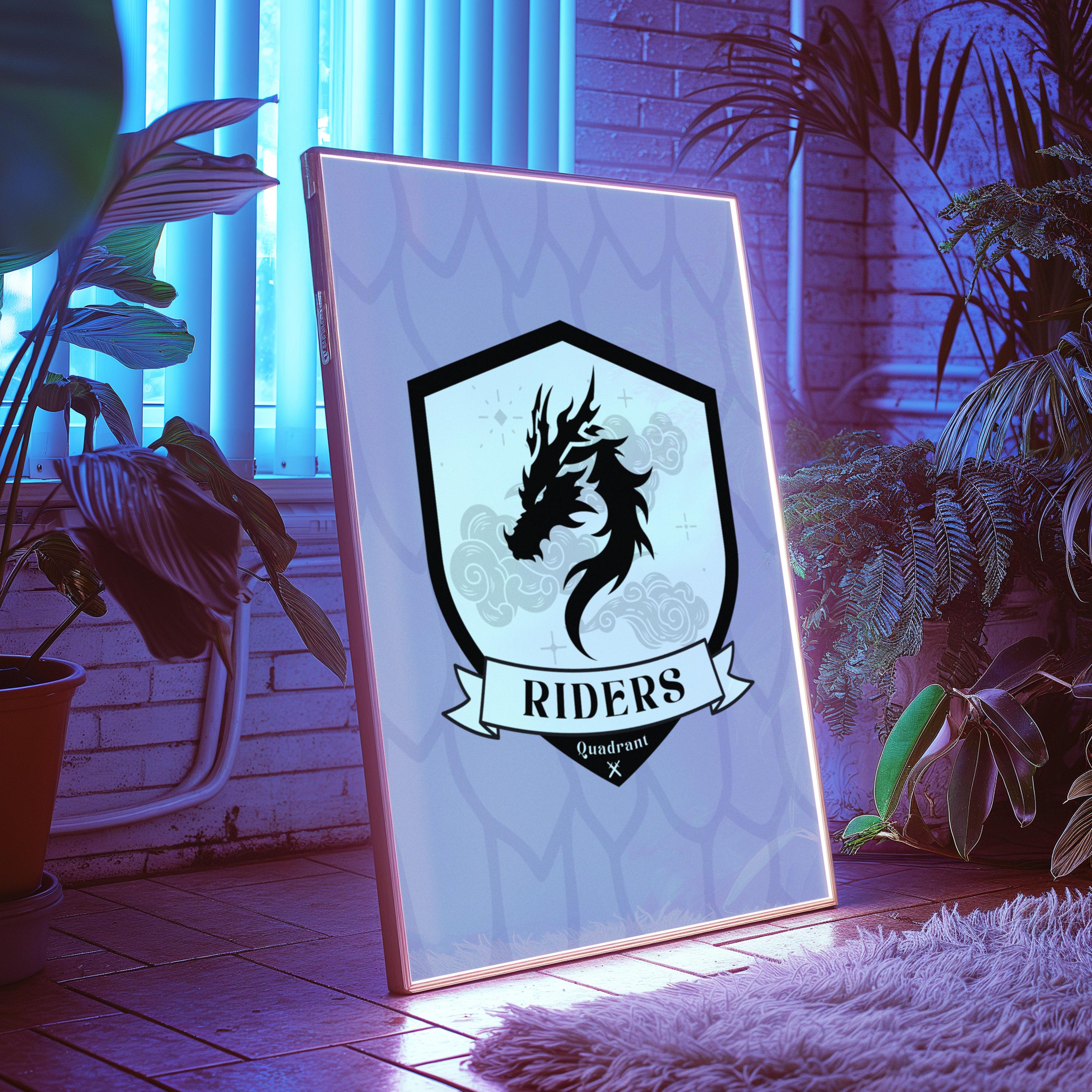 Fourth Wing Riders Quadrant Logo Illustration | Digital Art Print ...