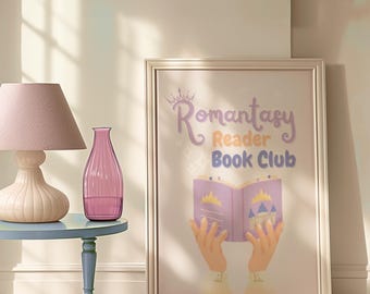 Romantasy Reader Bookclub Poster | Digital Art Print