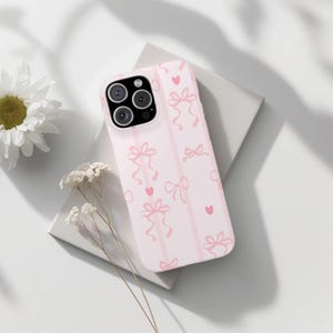 Pink Coquette phone case, Bow phone case, Y2K, Coquette iphone case, Aesthetic Phone Case, 16 15 Pro 14 13 Pro Max 12 11 Pro 15 13 12