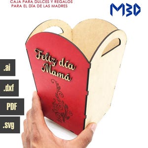 Boîte pour le 10 mai, fête des mères, MDF, SVG, vecteur