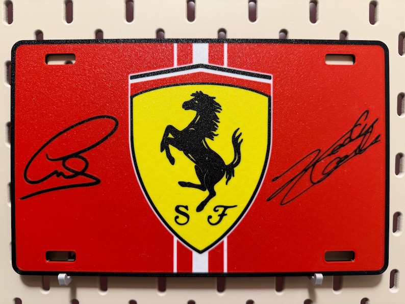 F1 Team License Plate - 3D Printed with Replica Autographs - 2026 image 3