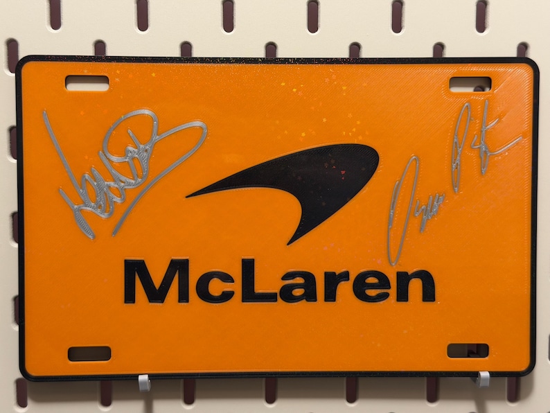 F1 Team License Plate - 3D Printed with Replica Autographs - 2026 image 13