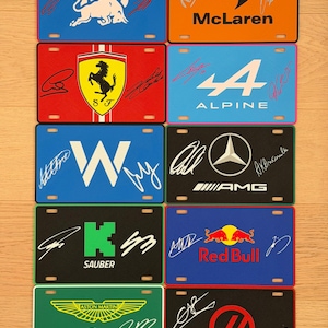 F1 Team License Plate - 3D Printed with Replica Autographs - 2026 image 4