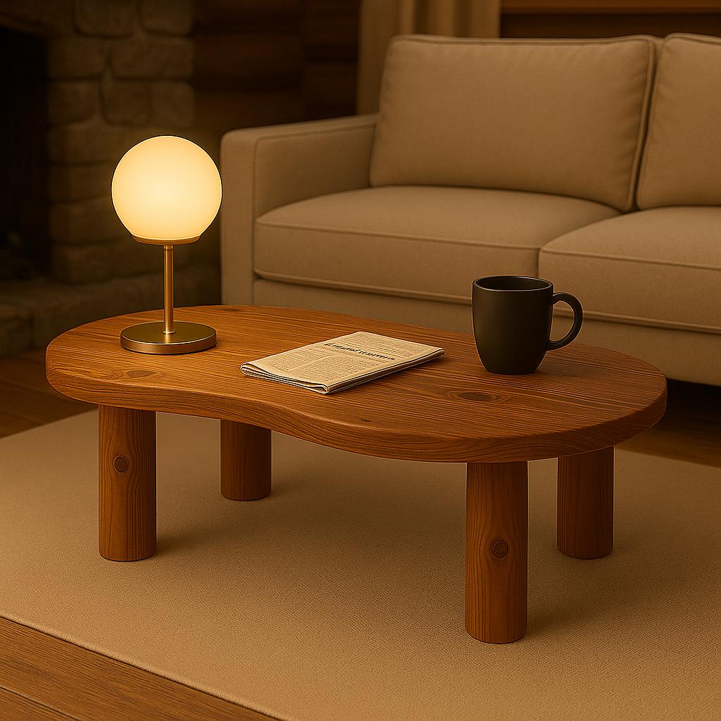Modern Coffee Table - Aesthetic coffee table - Wooden oak coffee table - Minimalist coffee table - Scandi coffee table - Unique coffee table