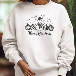 Embroidered Christmas sweatshirt, Merry Christmas sweatshirt, Embroidered Christmas Crewneck