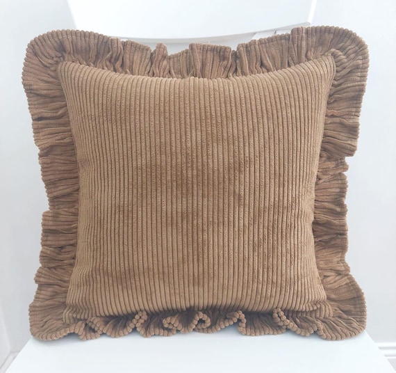 Soft Velvet Pillow with Frill - Velvet Frill Pillow - Exclusive pillows - Decorative Pillow - Sofa or Bed Cushion - Multicolor Pillow
