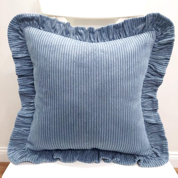 Soft Velvet Pillow with Frill - Velvet Frill Pillow - Exclusive pillows - Decorative Pillow - Sofa or Bed Cushion - Multicolor Pillow