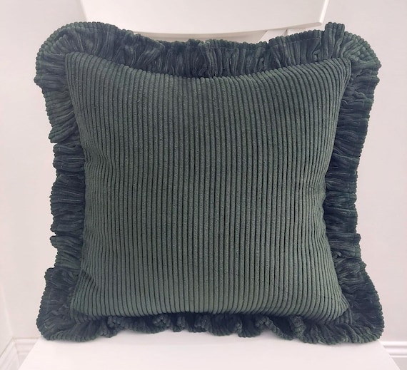 Soft Velvet Pillow with Frill - Velvet Frill Pillow - Exclusive pillows - Decorative Pillow - Sofa or Bed Cushion - Multicolor Pillow