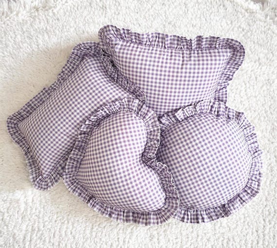 Bohemian Frill Linen Gingham Pillow Cover - Gingham Pillow - Pillow - Color Options With Frill Edges - Linen Lulu
