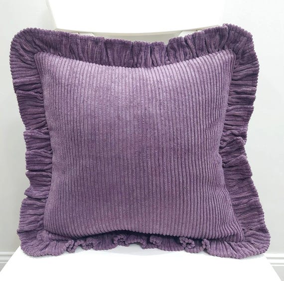 Soft Velvet Pillow with Frill - Velvet Frill Pillow - Exclusive pillows - Decorative Pillow - Sofa or Bed Cushion - Multicolor Pillow