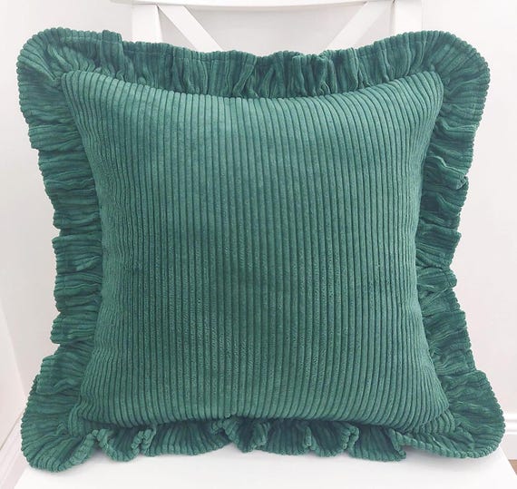Soft Velvet Pillow with Frill - Velvet Frill Pillow - Exclusive pillows - Decorative Pillow - Sofa or Bed Cushion - Multicolor Pillow
