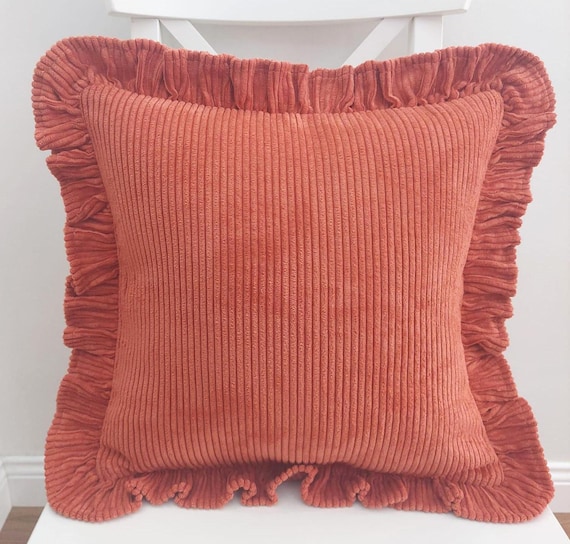 Soft Velvet Pillow with Frill - Velvet Frill Pillow - Exclusive pillows - Decorative Pillow - Sofa or Bed Cushion - Multicolor Pillow