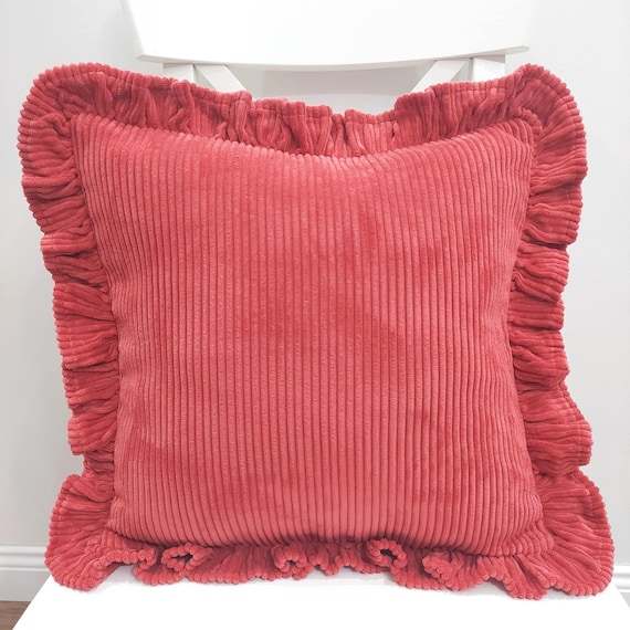 Soft Velvet Pillow with Frill - Velvet Frill Pillow - Exclusive pillows - Decorative Pillow - Sofa or Bed Cushion - Multicolor Pillow