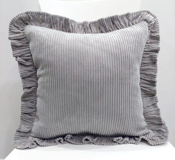 Soft Velvet Pillow with Frill - Velvet Frill Pillow - Exclusive pillows - Decorative Pillow - Sofa or Bed Cushion - Multicolor Pillow