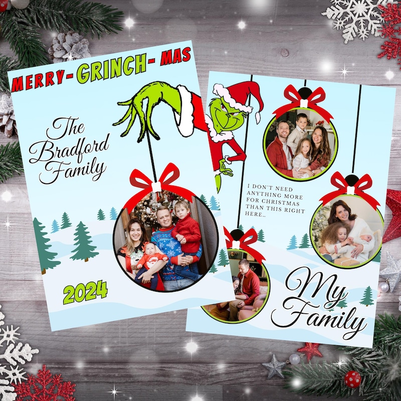 Grinch Christmas Card Etsy Grinch Christmas Card Etsy
